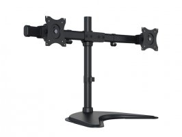 Stand Multibrackets pentru 2 monitoare 15″–27″, VESA 75/100, max. 2 x 8 kg, negru