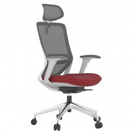 Scaun ergonomic Colin-H, dull-red, cu baza aluminiu