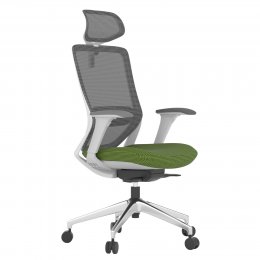 Scaun ergonomic Colin-H, prasinous, cu baza aluminiu
